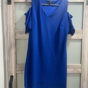 Roz and Ali Royal Blue Cold Shoulder Dress